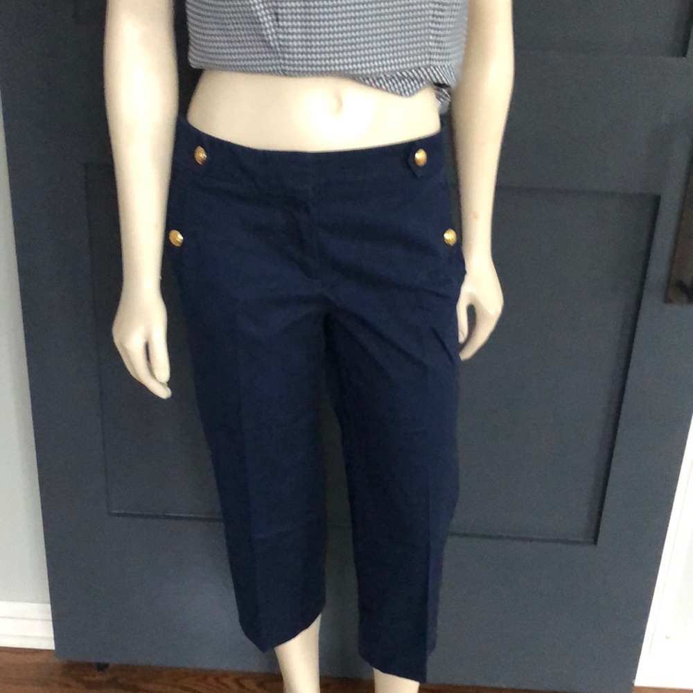 Talbots cropped navy pants